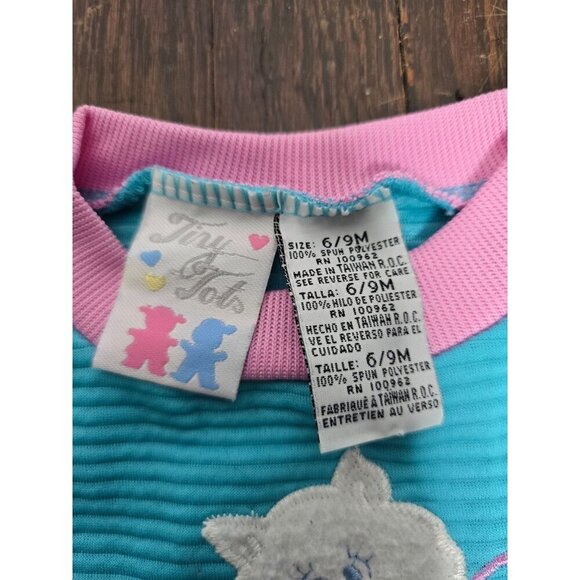 Vintage 80s 90s Pretty Kitty Ruffled Girls Outfit 6- 9 months - Picture 13 of 14